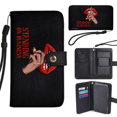 Standing On Business - Personalized Custom Phone Leather Wallet - BUSINESS01PW