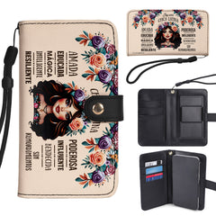 Soy Una Chica Latina - Personalized Custom Phone Leather Wallet - HG02PW