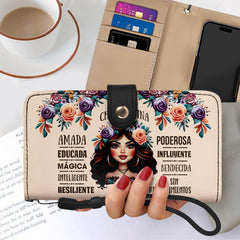 Soy Una Chica Latina - Personalized Custom Phone Leather Wallet - HG02PW