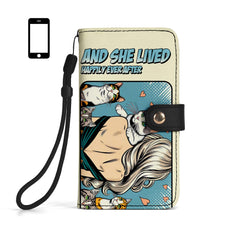 And She Lived Happily Ever After - Personalized Custom Phone Leather Wallet - LL04PW