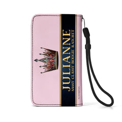 Queen Pink - Personalized Custom Phone Leather Wallet - Q02PPW