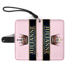 Queen Pink - Personalized Custom Phone Leather Wallet - Q02PPW