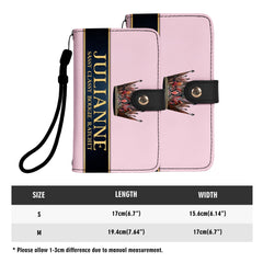 Queen Pink - Personalized Custom Phone Leather Wallet - Q02PPW